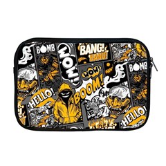 Boom Bang Art Crazy Drawing Graffiti Hello Retro Sayings Yellow Apple Macbook Pro 17  Zipper Case by Bedest