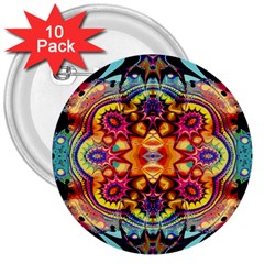 Gelb Floral 3  Buttons (10 Pack)  by 2607694c