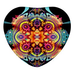 Gelb Floral Heart Glass Fridge Magnet (4 Pack) by 2607694c