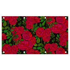 Seamless Pattern With Colorful Bush Roses Banner And Sign 7  X 4  by Ket1n9