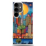 City New York Nyc Skyscraper Skyline Downtown Night Business Urban Travel Landmark Building Architec Samsung Galaxy S24 Plus 6.7 Inch TPU UV Case Front