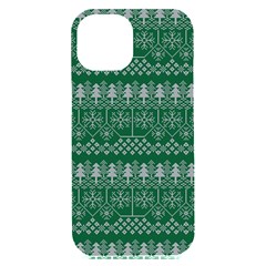 Christmas Knit Digital Iphone 15 Plus Black Uv Print Pc Hardshell Case by Mariart