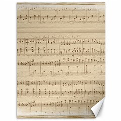 Vintage Beige Music Notes Canvas 36  X 48  by Loisa77