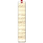 Vintage Beige Music Notes Large Book Marks Front