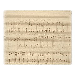 Vintage Beige Music Notes Two Sides Premium Plush Fleece Blanket (large) by Loisa77