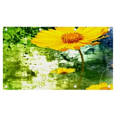 Yellow Flowers Banner And Sign 7  X 4  by Ket1n9