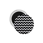 Wave-black White 1.75  Magnets Front