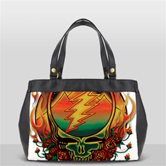 Grateful Steal Your Face Deadhead Hippie Logo Symbol Oversize Office Handbag (2 Sides) by Loisa77