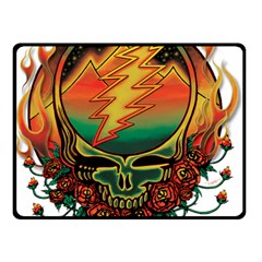 Grateful Steal Your Face Deadhead Hippie Logo Symbol Two Sides Fleece Blanket (small) by Loisa77