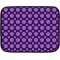 White Pentacle And Purple Pattern Two Sides Fleece Blanket (mini) by cheekywitch