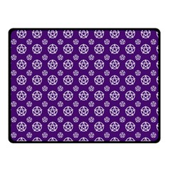 White Pentacle And Purple Pattern Two Sides Fleece Blanket (small) by cheekywitch