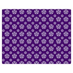 White Pentacle And Purple Pattern Two Sides Premium Plush Fleece Blanket (teen Size) by cheekywitch