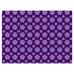 White Pentacle And Purple Pattern Premium Plush Fleece Blanket (extra Small) by cheekywitch