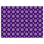 White pentacle and purple pattern Two Sides Premium Plush Fleece Blanket (Baby Size) 40 x30  Blanket Back