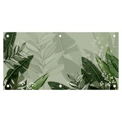 Banana Leaf Plant Pattern Banner And Sign 6  X 3  by anzea