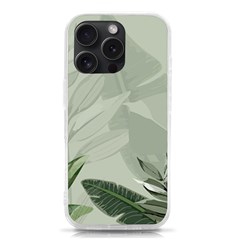 Banana Leaf Plant Pattern Iphone 15 Pro Tpu Uv Print Case by anzea