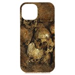 Skull Texture Vintage iPhone 15 Plus Black UV Print PC Hardshell Case Front