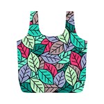 Pattern Leaves Background Nature Full Print Recycle Bag (M) Front