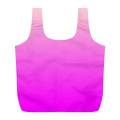 Gradient Pink - Pastel Yellow Pink Rosa Full Print Recycle Bag (l) by 2607694c