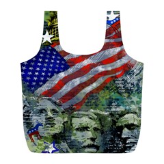 Usa United States Of America Images Independence Day Full Print Recycle Bag (l) by Ket1n9