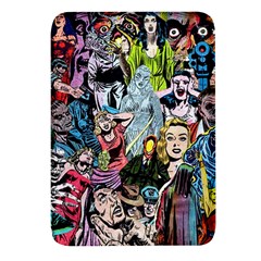 Vintage Horror Collage Pattern Rectangular Glass Fridge Magnet (4 Pack) by Ket1n9