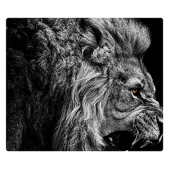 Angry Male Lion Wild Animal Premium Plush Fleece Blanket (small) by Loisa77