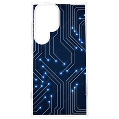 Seamless Pattern Of Glowing Circuit Board Neon Technology Samsung Galaxy S24 Plus 6 7 Inch Tpu Uv Case by Loisa77