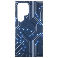 Seamless Pattern Of Glowing Circuit Board Neon Technology Samsung Galaxy S24 Ultra 6 9 Inch Black Tpu Uv Case by Loisa77