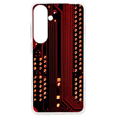 Red Circuit Board Texture Red Circuit Digital Texture Circuit Board Red Technology Samsung Galaxy S24 Ultra 6 9 Inch Tpu Uv Case by Loisa77