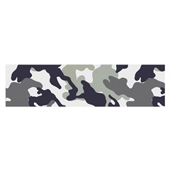 Camo Army Black White Oblong Satin Scarf (16  X 60 )