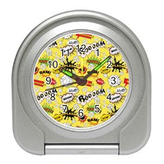 Cartoon Comics Pattern Travel Alarm Clock by Loisa77