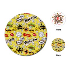 Cartoon Comics Pattern Playing Cards Single Design (round) by Loisa77