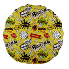 Cartoon Comics Pattern Large 18  Premium Round Cushions by Loisa77