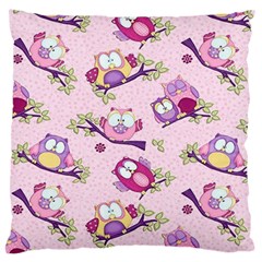 Owls Bird Animal Pattern Standard Premium Plush Fleece Cushion Case (two Sides)