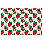 Strawberries Pineapples Fruits Banner and Sign 6  x 4  Front