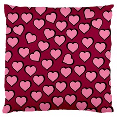 Pattern Pink Abstract Heart 16  Baby Flannel Cushion Case (two Sides)