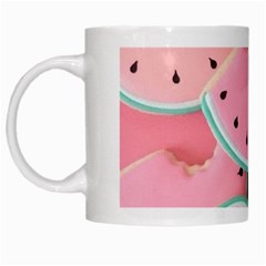 Aesthetic Cute Kawaii Watermelon White Mug by Perong