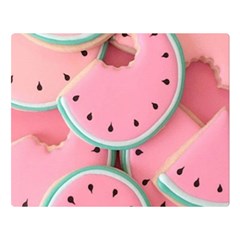 Aesthetic Cute Kawaii Watermelon Premium Plush Fleece Blanket (large) by Perong