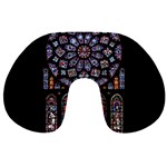 Chartres Cathedral Notre Dame De Paris Stained Glass Travel Neck Pillow Front