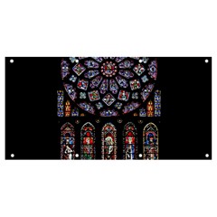 Chartres Cathedral Notre Dame De Paris Stained Glass Banner And Sign 8  X 4  by Grandong