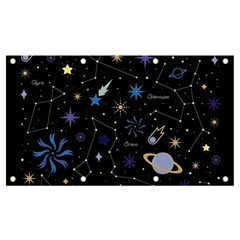 Starry Night  Space Constellations  Stars  Galaxy  Universe Graphic  Illustration Banner And Sign 7  X 4  by Grandong