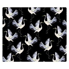 Crane Pattern Premium Plush Fleece Blanket (small) by Bedest