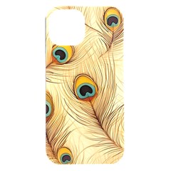 Vintage Peacock Feather Peacock Feather Pattern Background Nature Bird Nature Iphone 15 Plus Black Uv Print Pc Hardshell Case