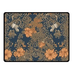 Seamless Pattern Patterns Leaves Vintage Fleece Blanket (small)