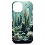 Underwater Coral Life iPhone 15 Plus Black UV Print PC Hardshell Case Front