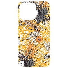 Leaf Yellow Point Flower White Iphone 15 Pro Max Black Uv Print Pc Hardshell Case