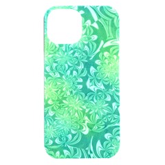 Retro Flower Pattern Design Batik Iphone 15 Plus Black Uv Print Pc Hardshell Case