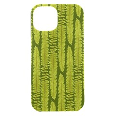 Fern Texture Nature Leaves Iphone 15 Plus Black Uv Print Pc Hardshell Case