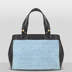 Blue Denim Texture, Macro Oversize Office Handbag by kyorashop23