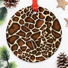 Giraffe Texture, Macro Ornament (round) by kyorashop23